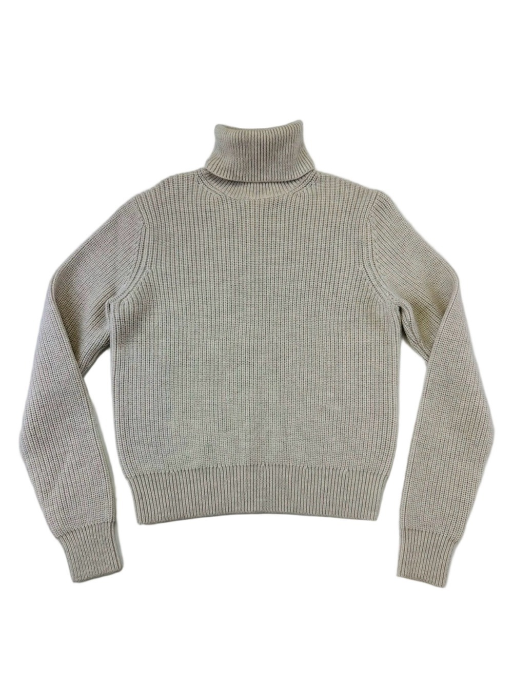 Aritzia Wilfred Laurel merino wool womens turtleneck size Small neutral ribknit